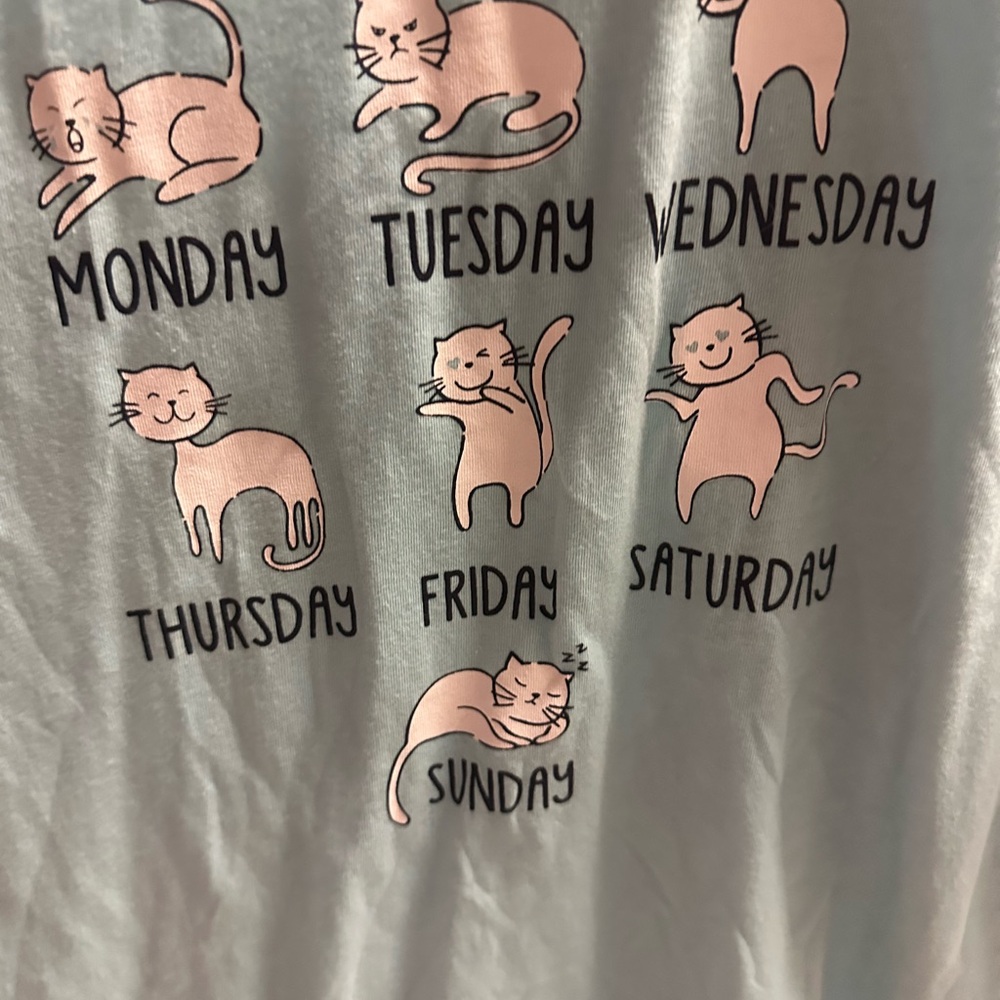 Old Navy Cat‎ Days Tee - Light Blue and Pink